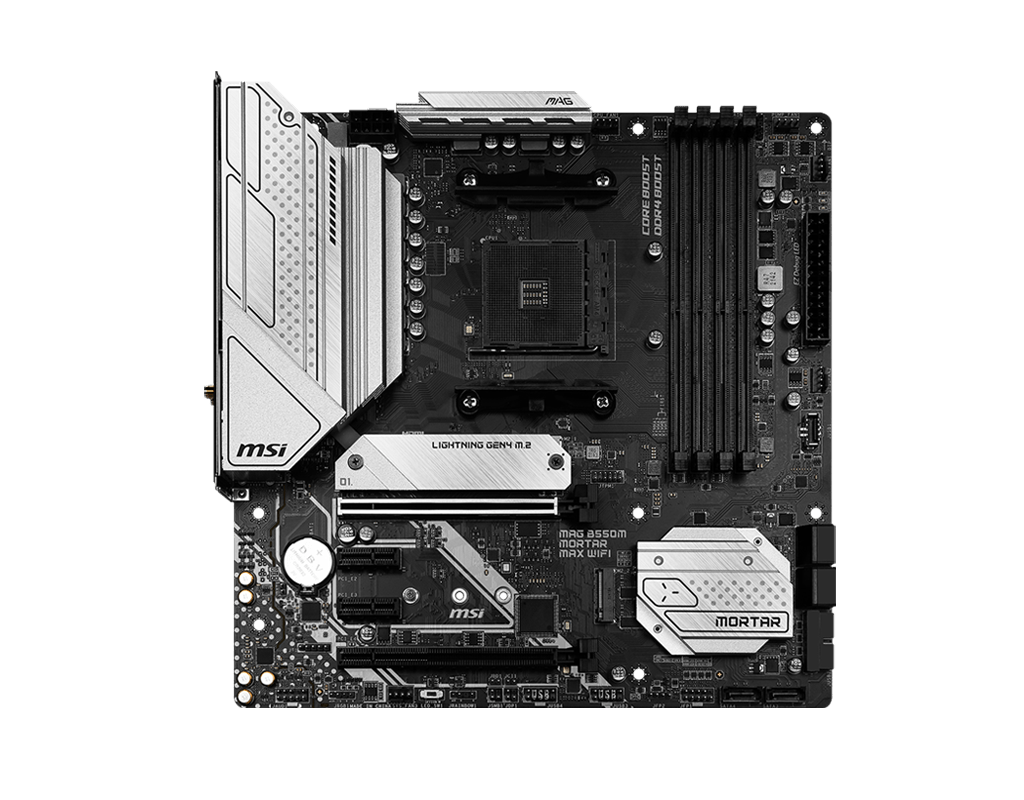 MSI MAG B550M Mortar MAX WiFi - MicroATX AMD AM4 Motherboard