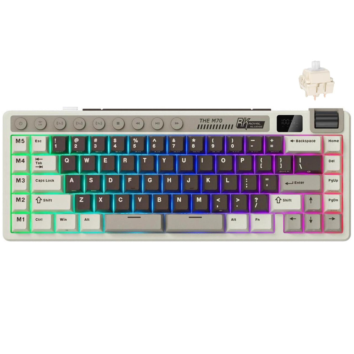 Royal Kludge RK M70 - 75% Wireless/Wired Mechanical RGB Gaming Keyboard