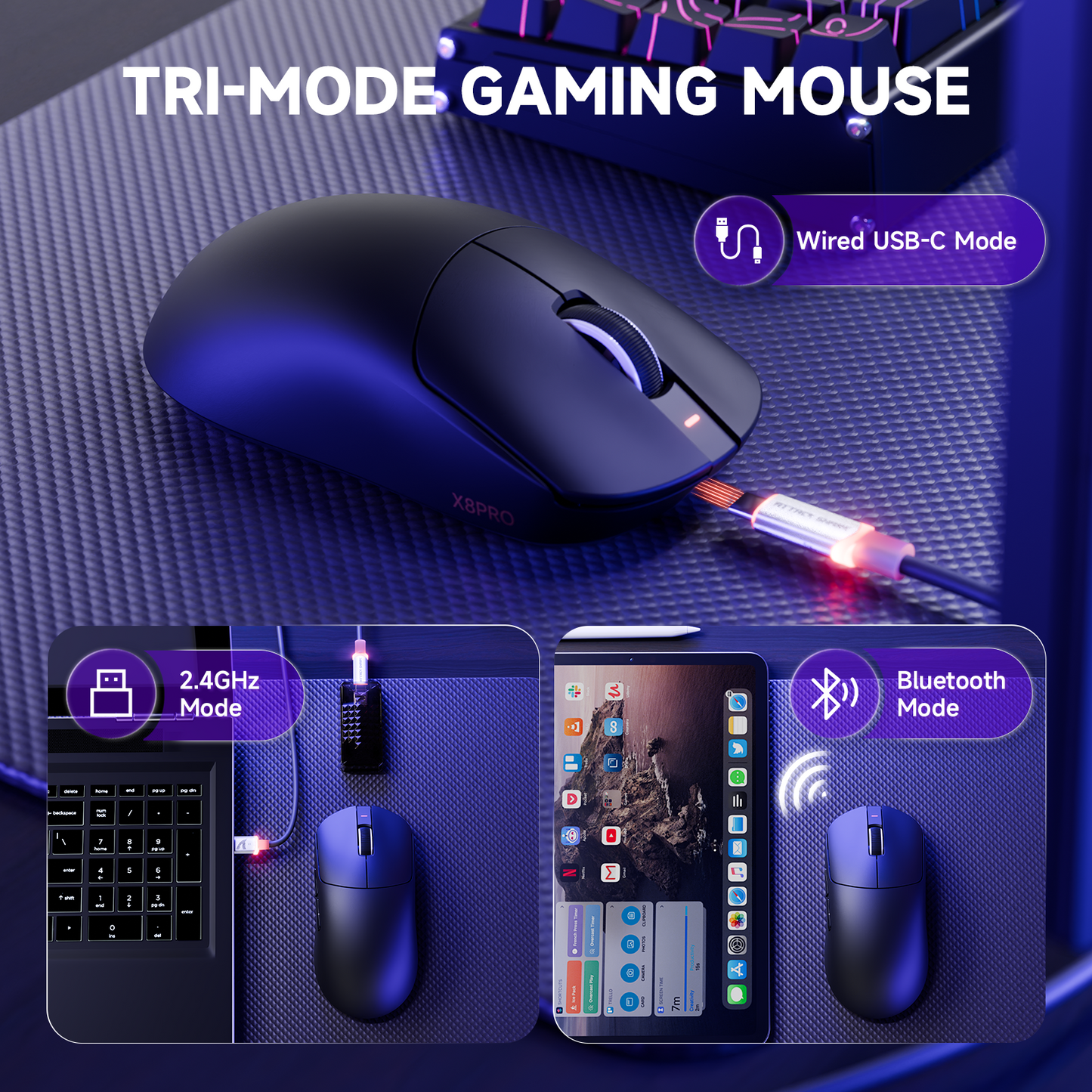 Attack Shark X8 PRO - Wireless Gaming Mouse