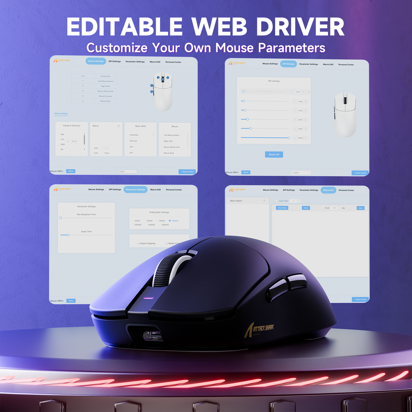 Attack Shark X8 PRO - Wireless Gaming Mouse