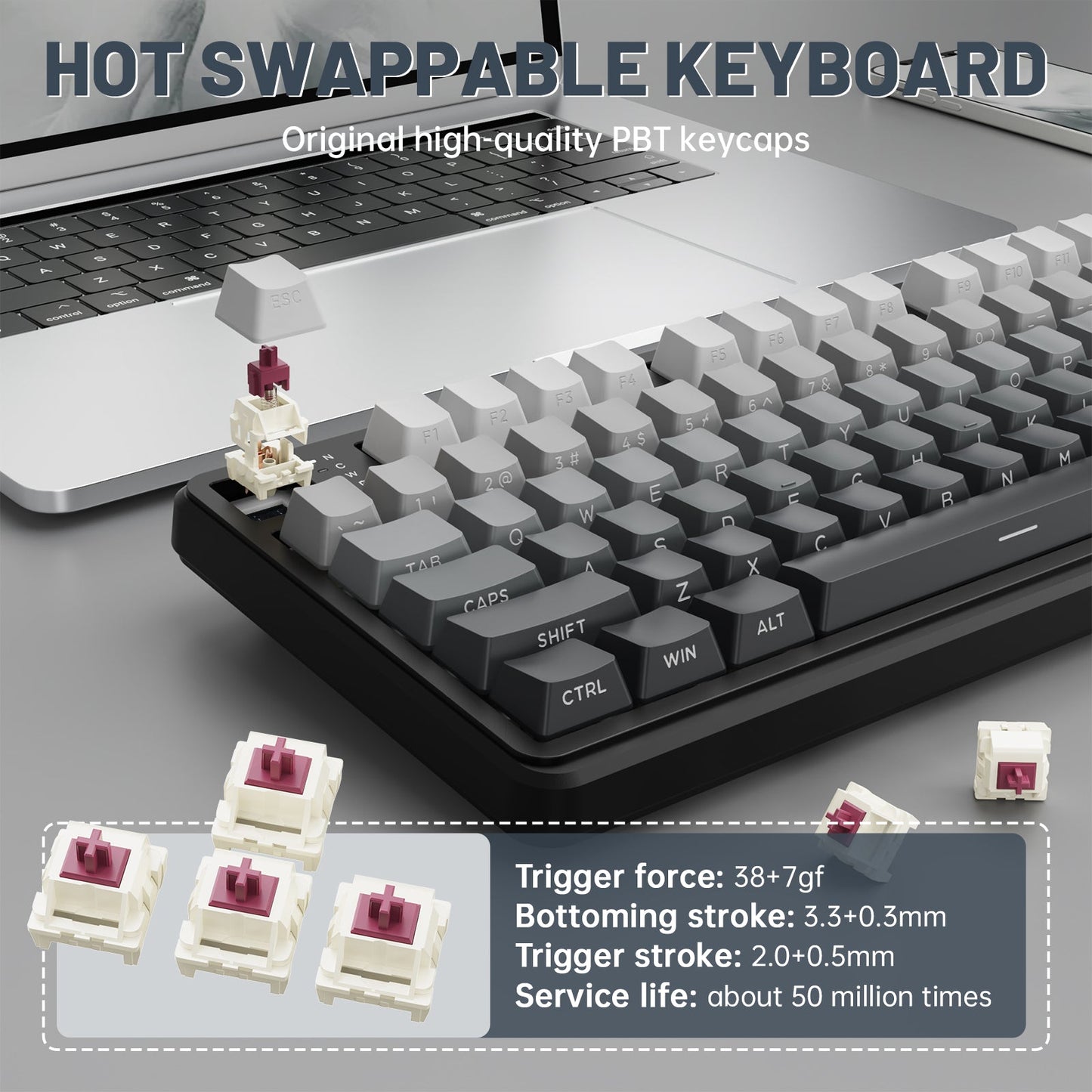 Attack Shark X98 PRO - 98% Wireless Mechanical RGB Gaming Keyboard