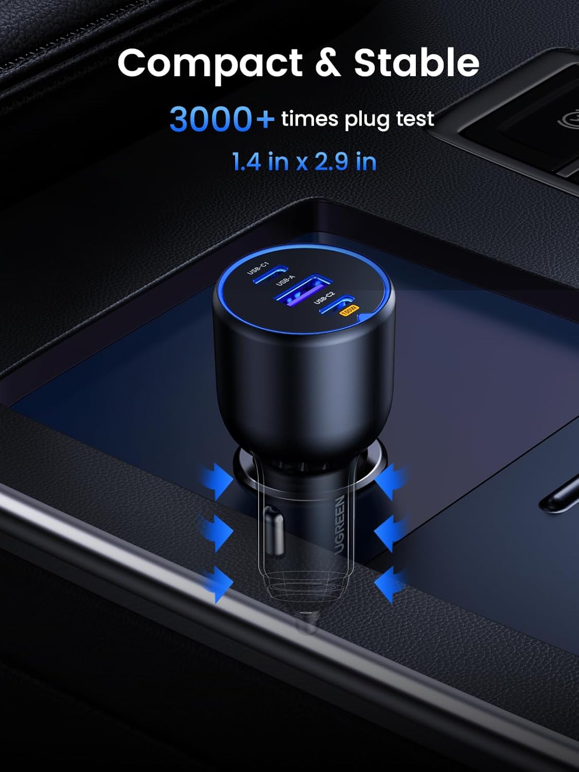 Ugreen 130W Fast Car Charger Adapter - EC705