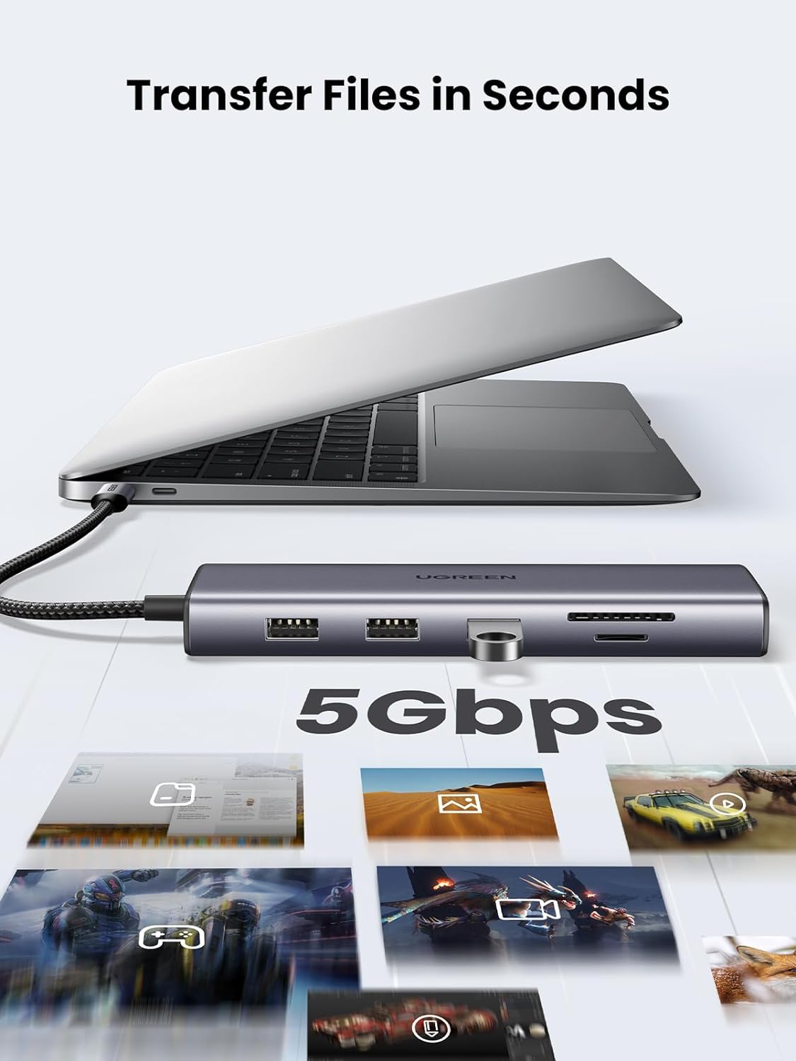 UGREEN 10-in-1 USB-C Hub Adapter with 3.5MM Audio Port