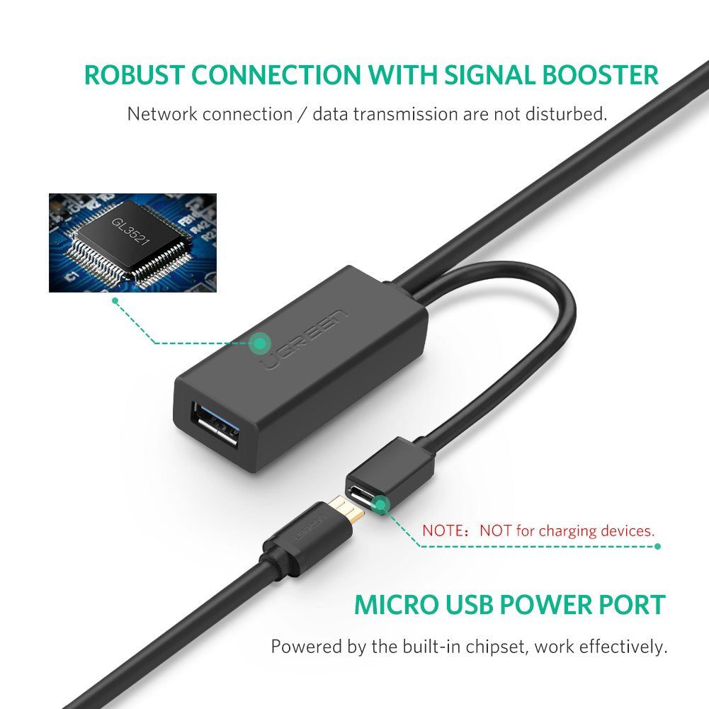 UGREEN USB 3.0 Extension Cable with Active Repeater