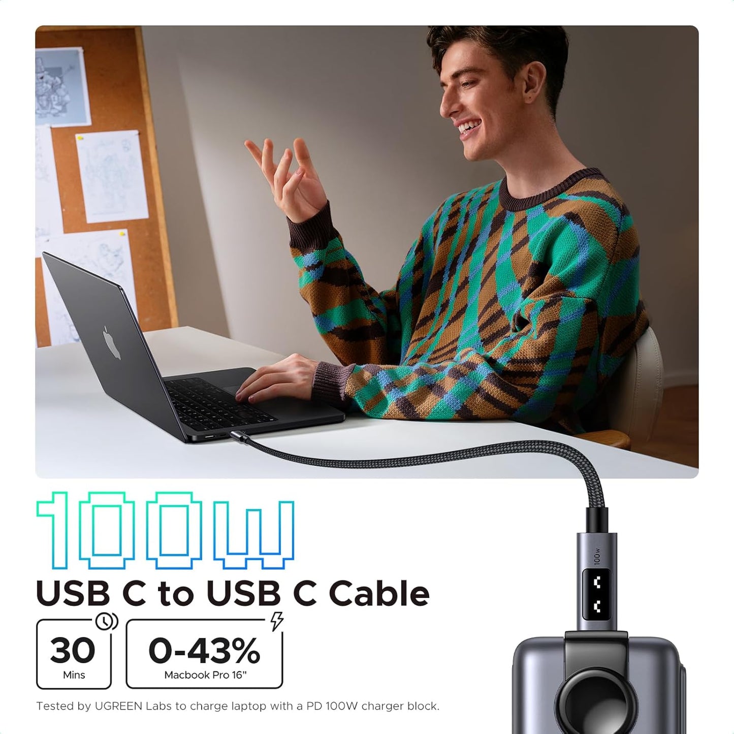 UGREEN Uno USB-C 100w PD Cable - L509