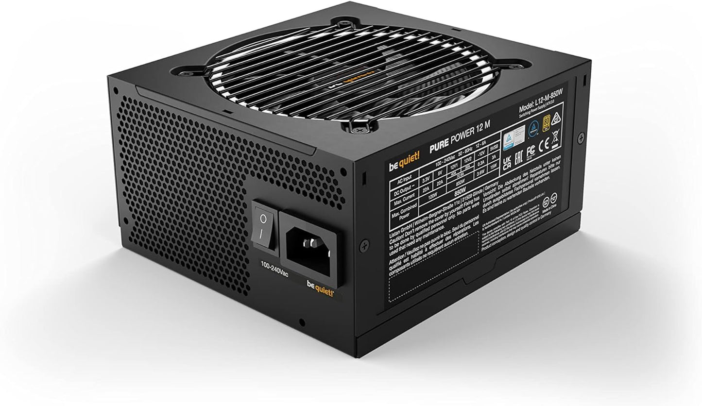 Be Quiet! Pure Power 12M - 850W 80+ Gold Fully Modular ATX3.1 Power Supply