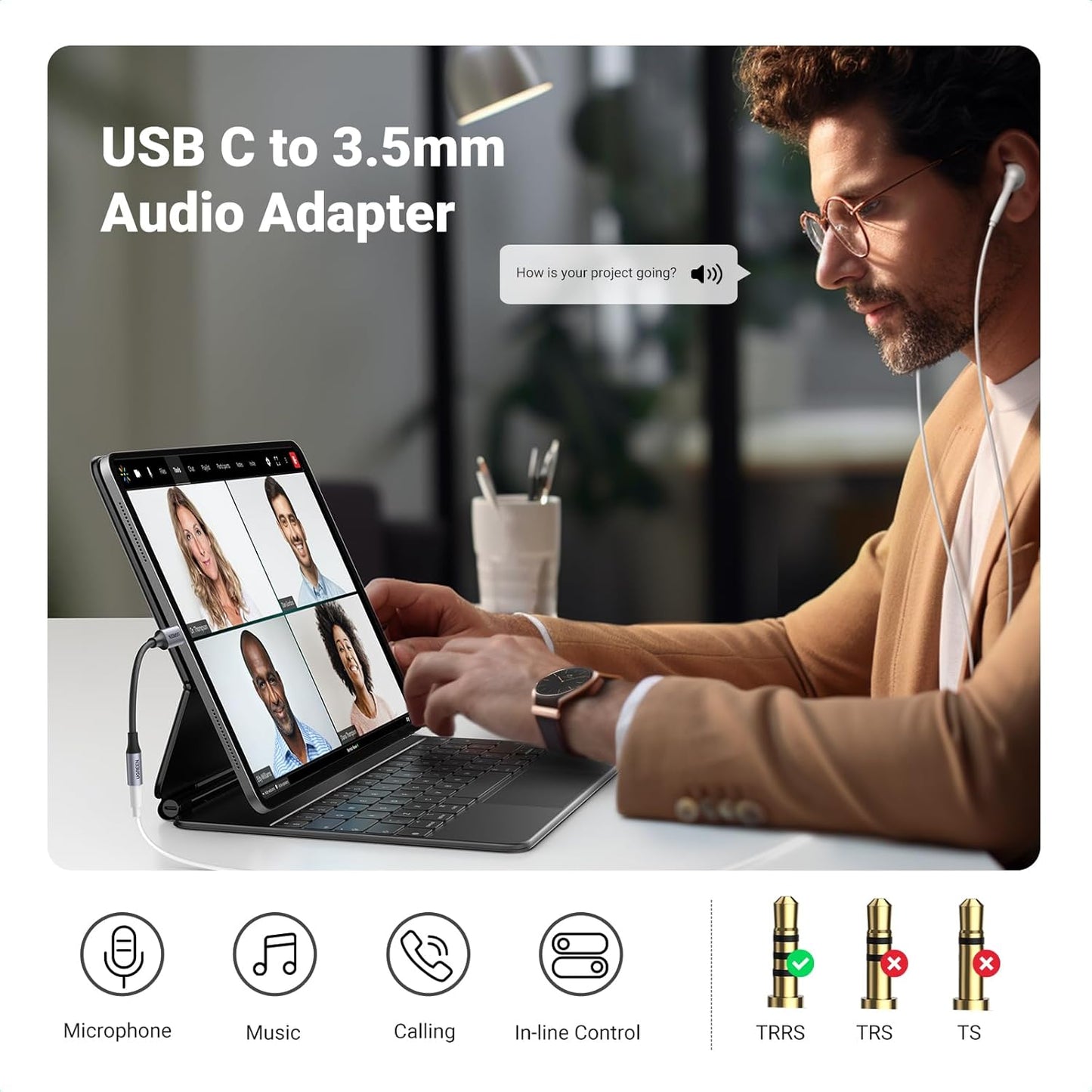 UGREEN USB-C to 3.5mm Headphone Adapter DAC