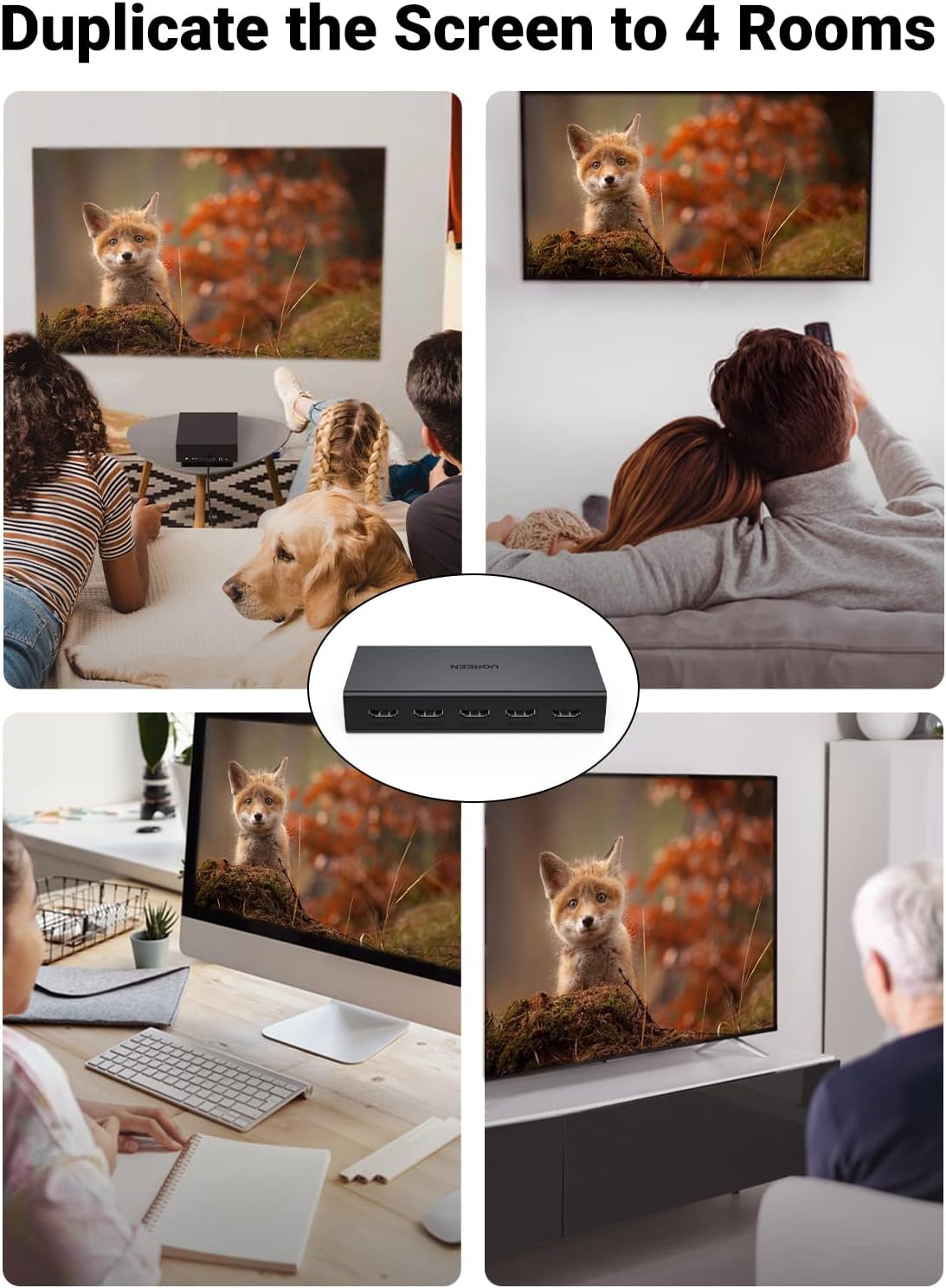 UGREEN 1 In 4 Out HDMI Splitter 4K 60Hz