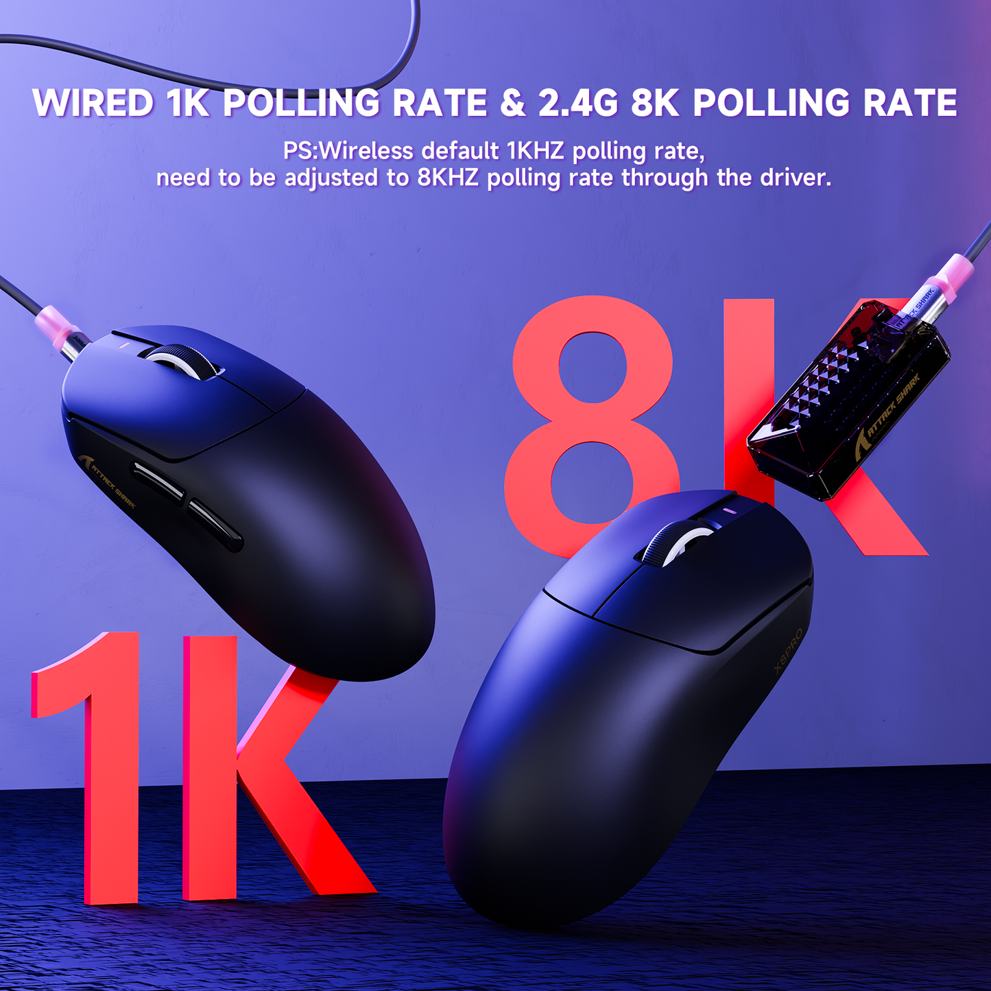 Attack Shark X8 PRO - Wireless Gaming Mouse