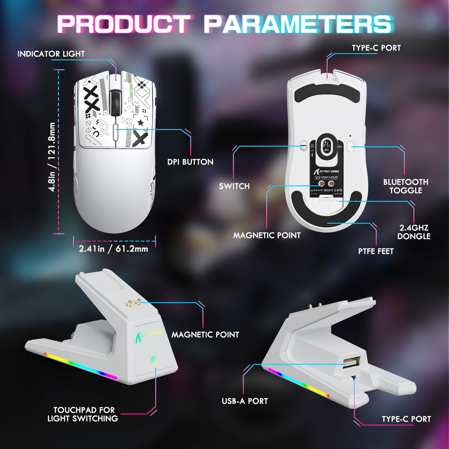 Attack Shark X1 - Wireless Gaming Mouse