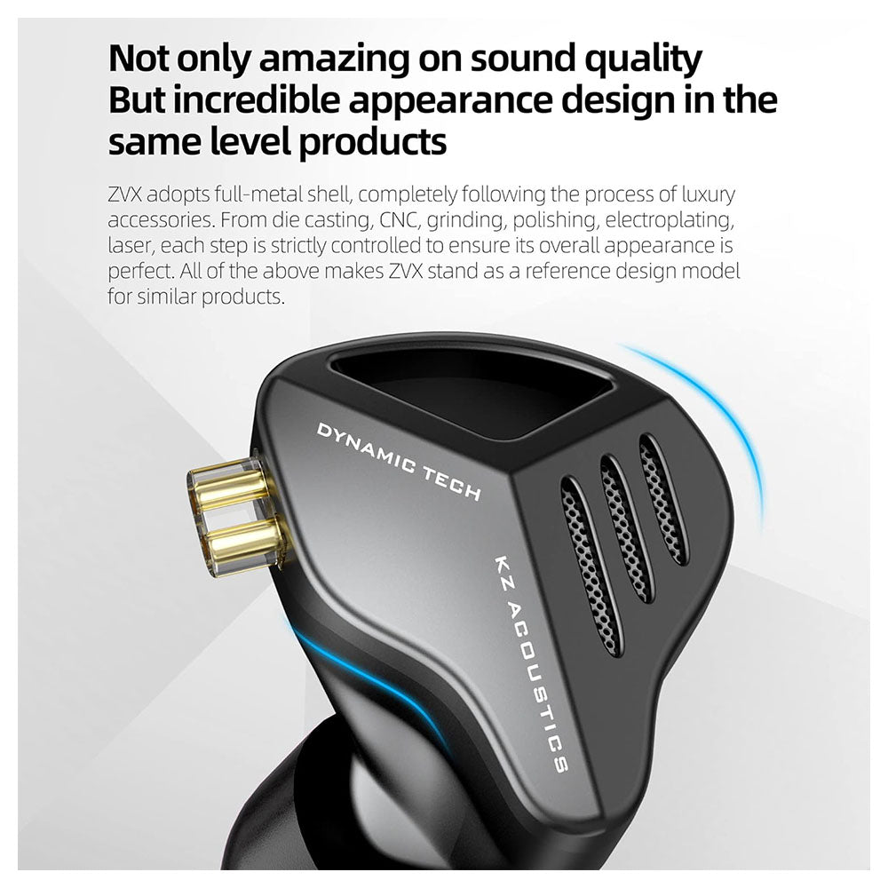 KZ ZVX - Single Dynamic Driver Earphones 1DD IEM
