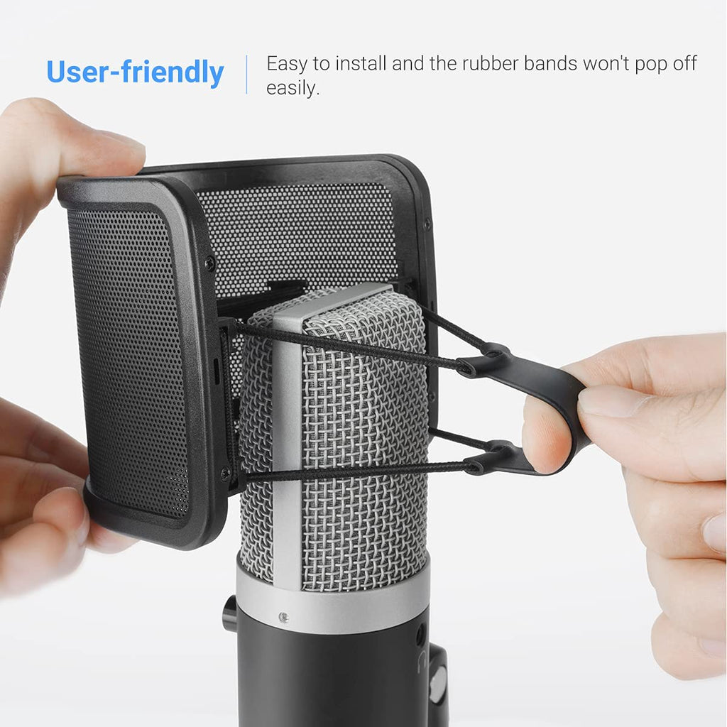 FIFINE U1 - Pop Filter with Metal Mesh (40mm to 70mm Microphones)