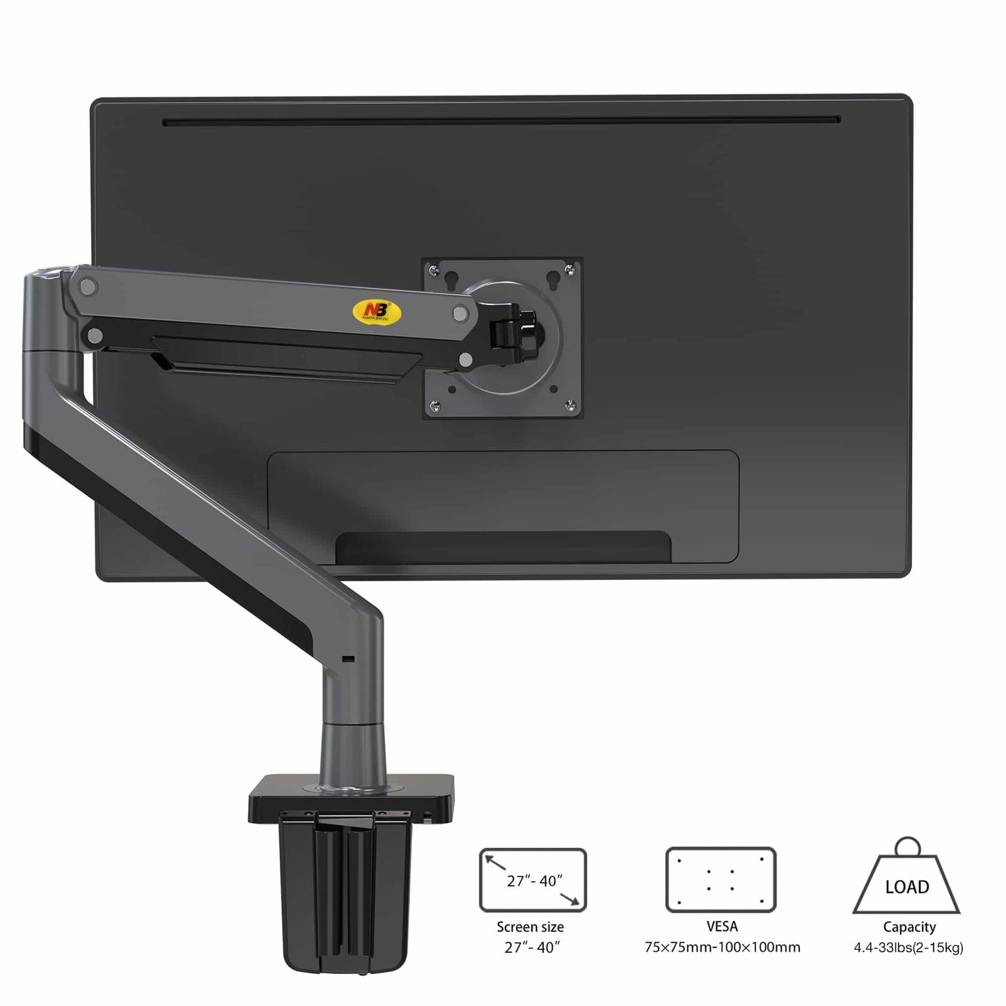 North Bayou computer monitor stand - Single Arm G45 (40-Inch 12Kg)