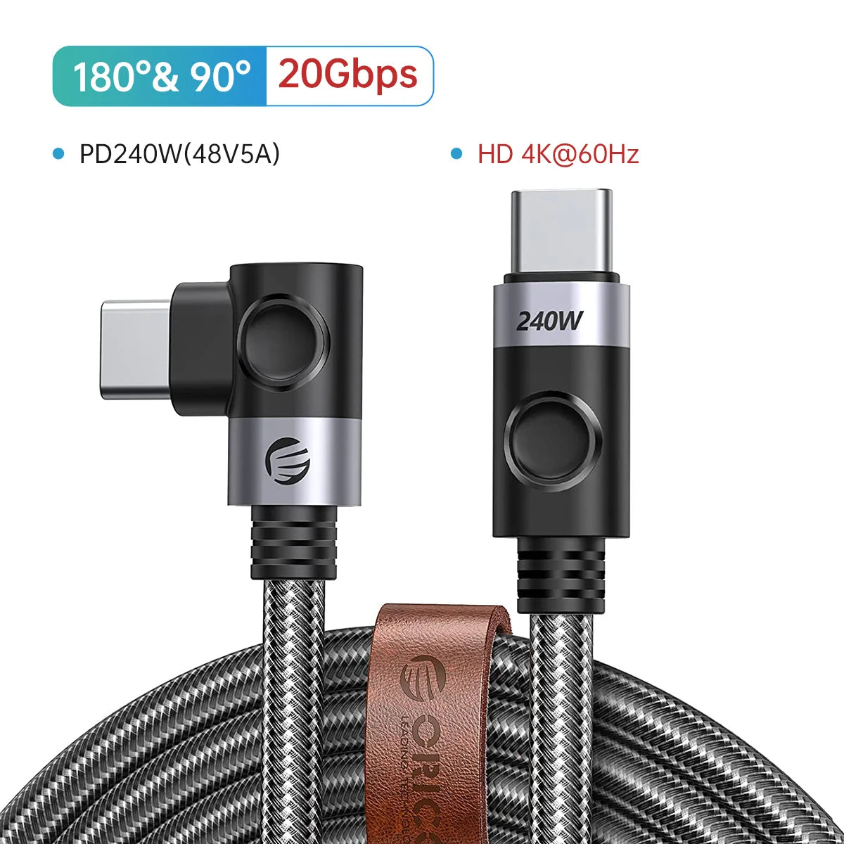 ORICO USB-C PD 240W 20GBPS 5A Charging Cable