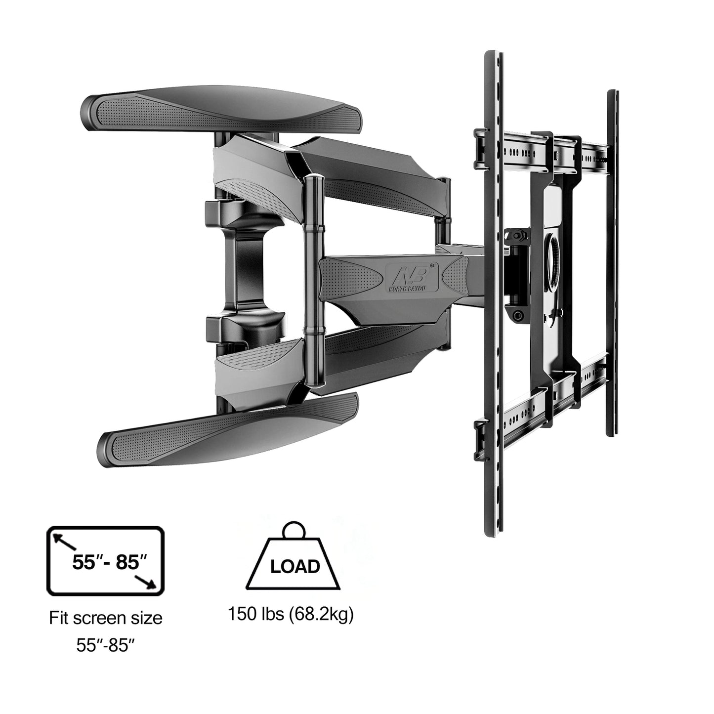 NB North Bayou 55"- 85" Retractable TV Wall Mount - D75