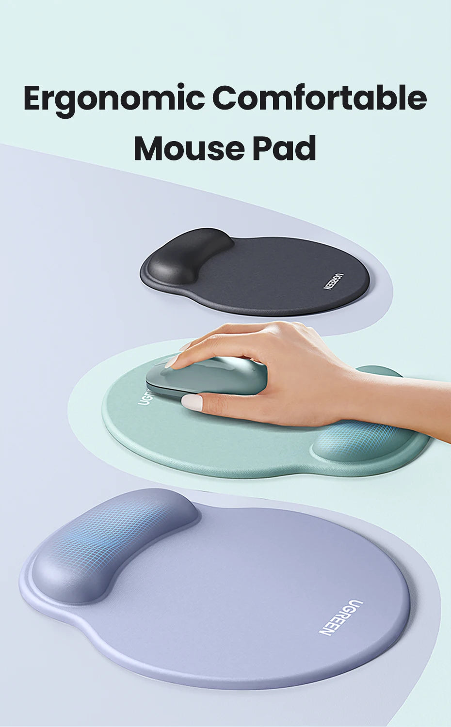 UGREEN Ergonomic Mouse Pad with Wrist Rest - LP668