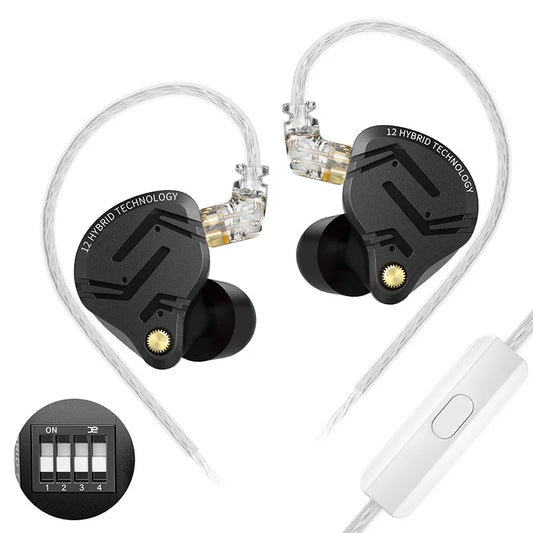 KZ ZS12 PRO X - Hybrid Driver Earphones 1DD+5BA IEM