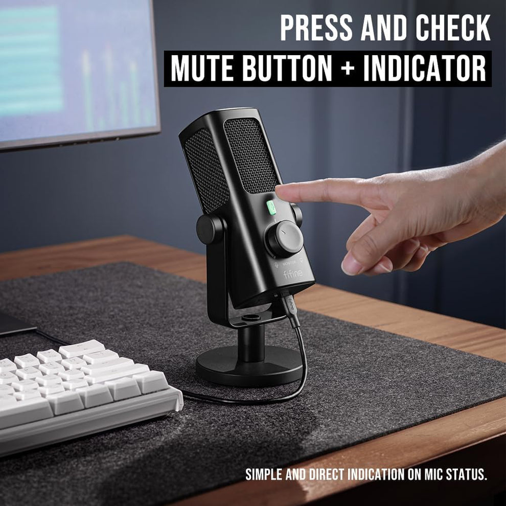 FIFINE AmpliTank Profile3 - USB Condenser Microphone for Streaming / Recording