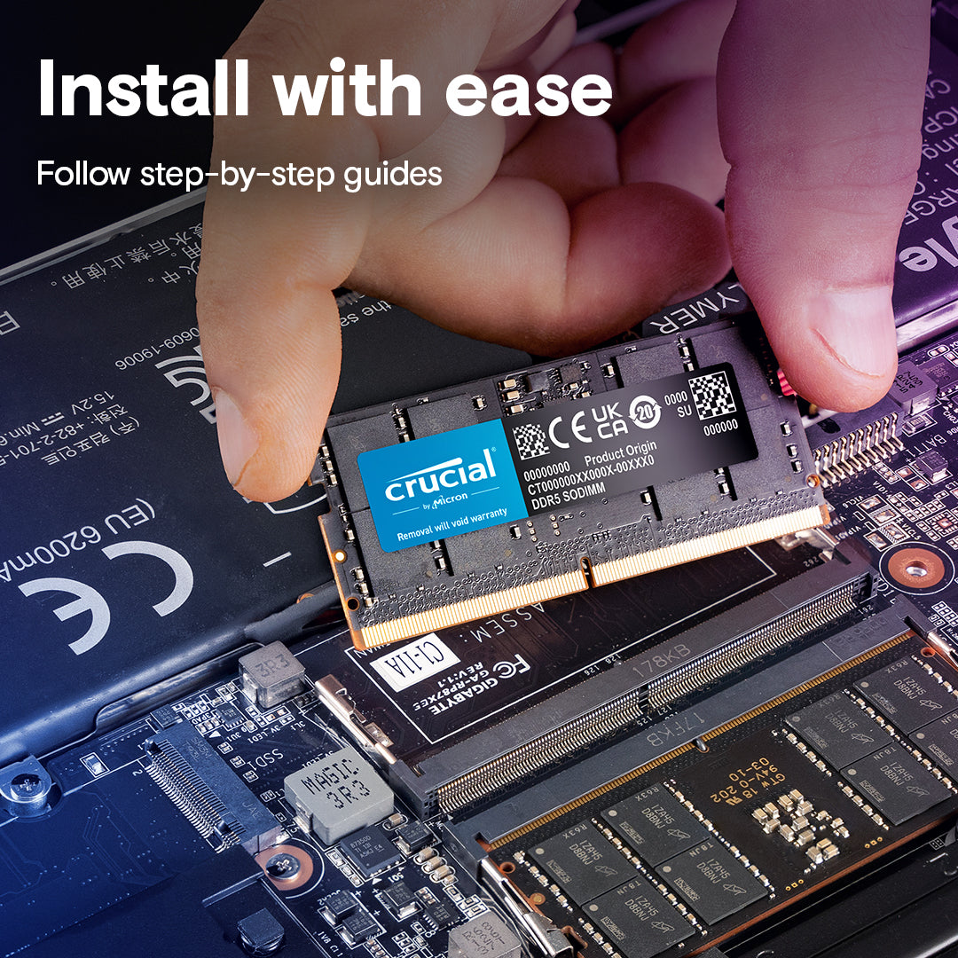 Crucial 32GB (32GBX1) 5600MHz DDR5 SODIMM Laptop Memory
