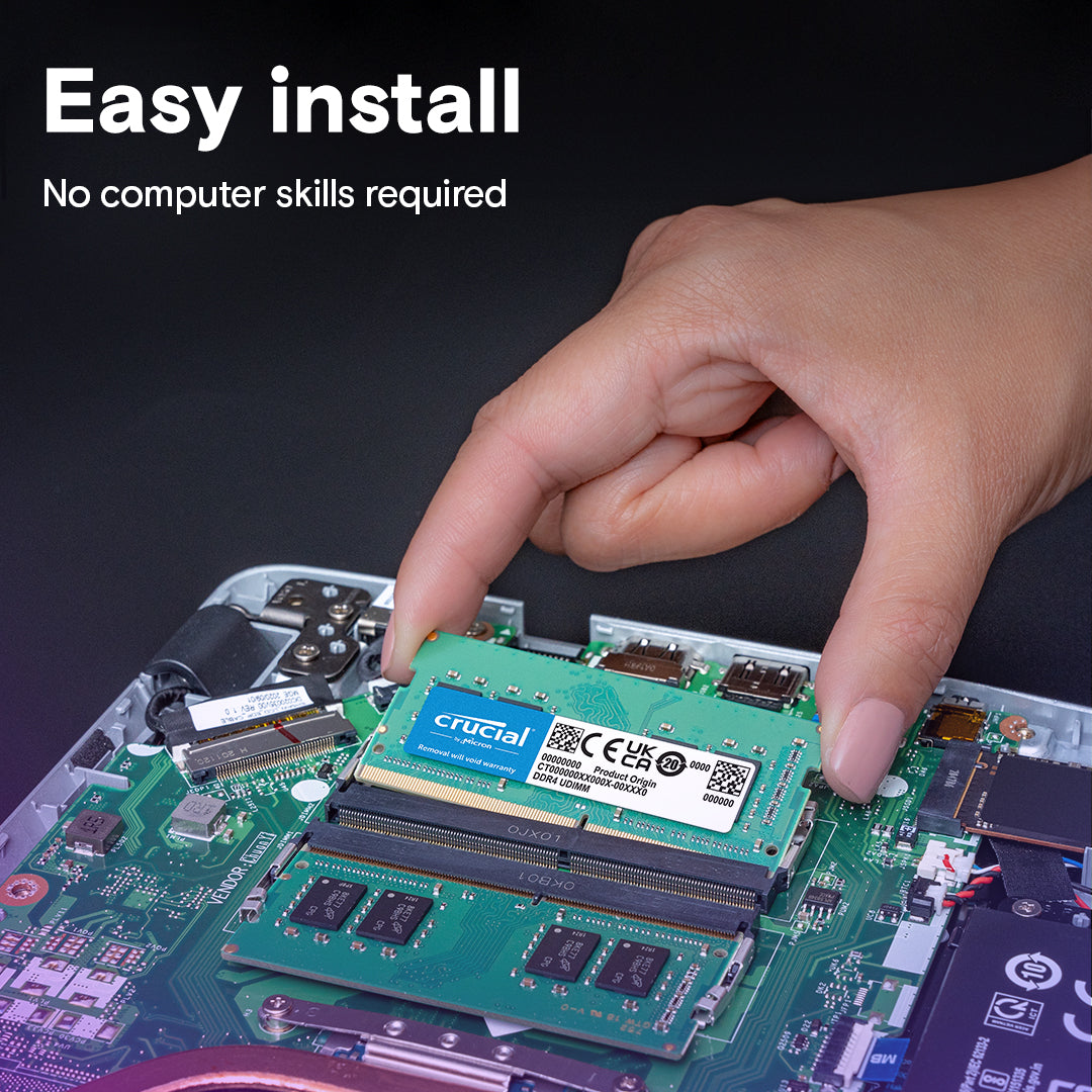 Crucial Basics 3200MHz DDR4 SODIMM Laptop Memory - 16GB / 32GB