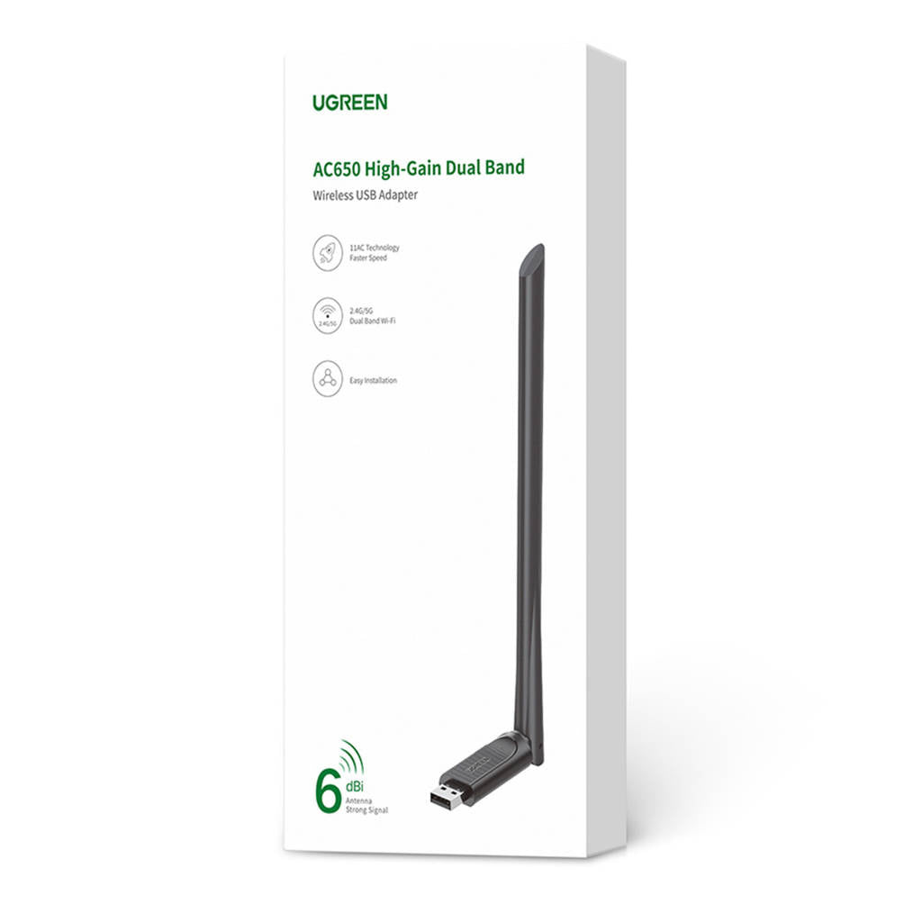 UGREEN AC650 Dual Band USB Wi-Fi Adapter - CM496