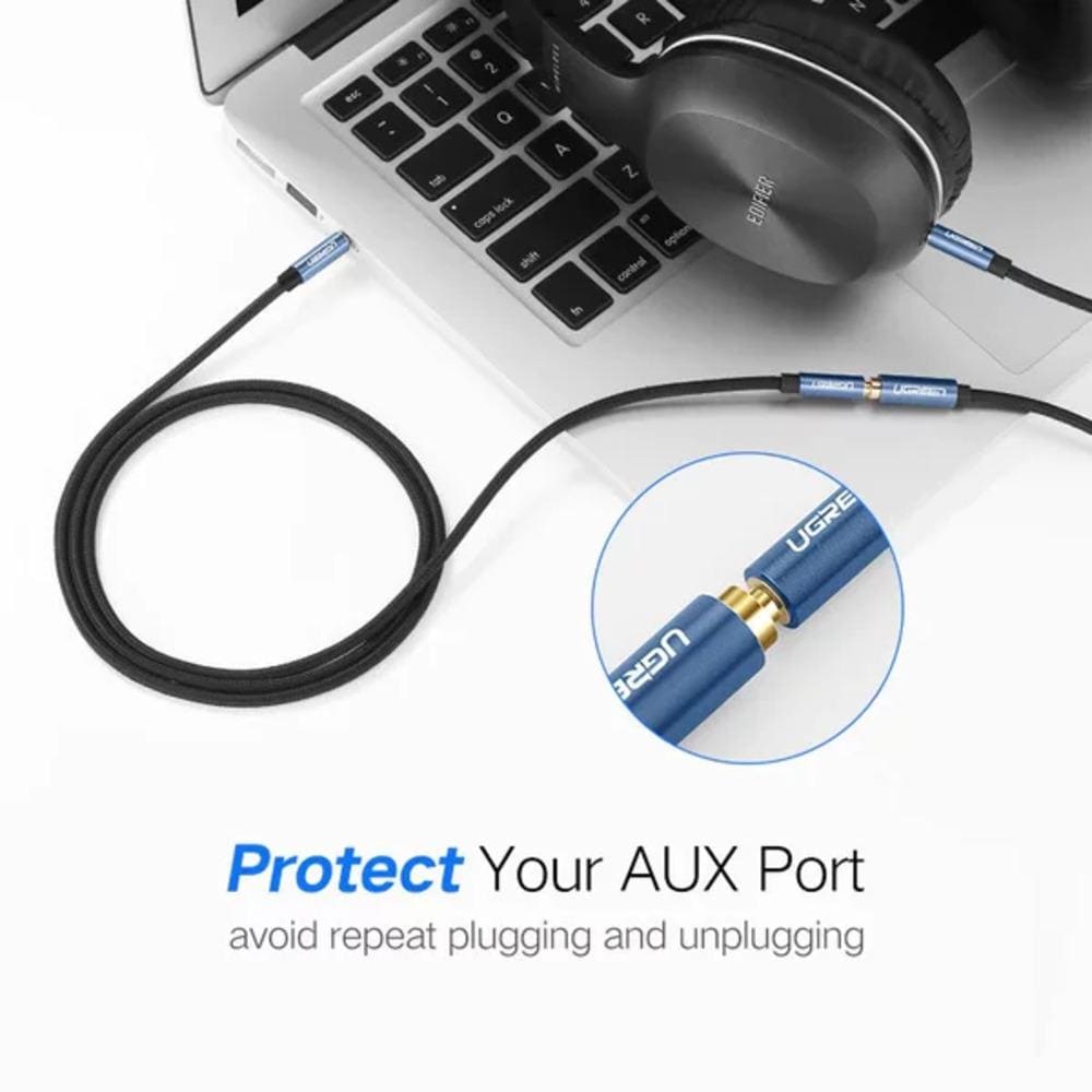 UGREEN AV118 - 3.5mm Male to Female Extension Cable with Mic Support