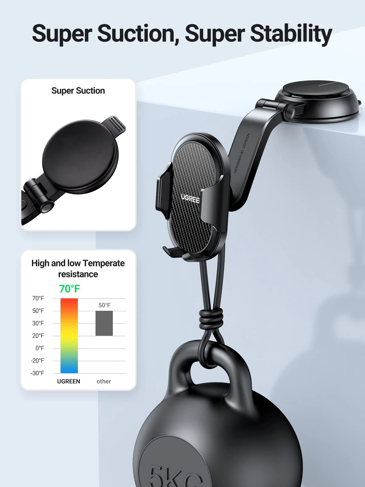 UGREEN Suction Cup Phone Mount - LP405