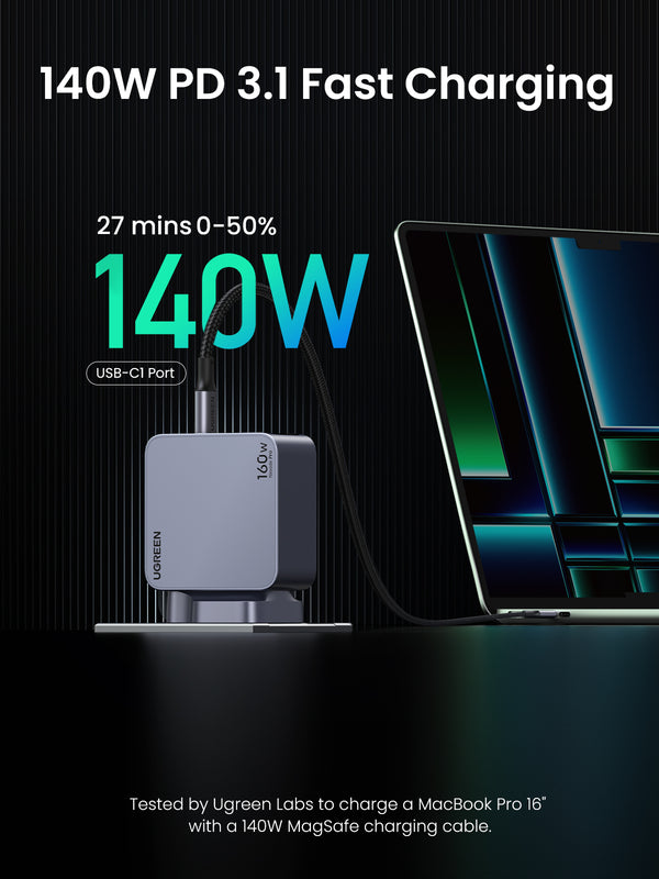 UGREEN Nexode PRO 160W GaN Fast Charger + 100W Cable - X763