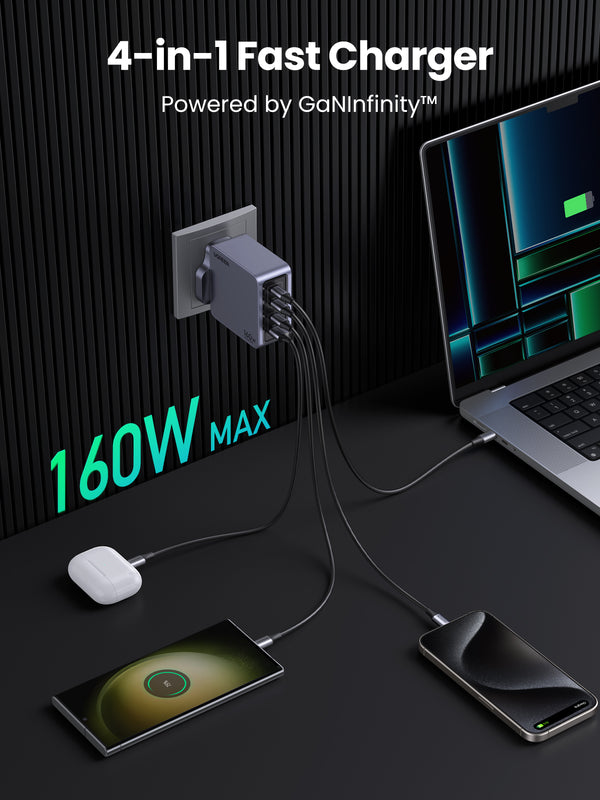 UGREEN Nexode PRO 160W GaN Fast Charger + 100W Cable - X763