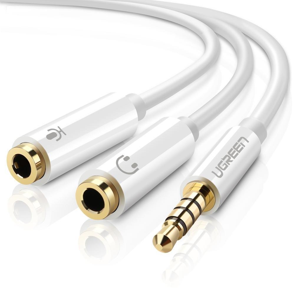 UGreen AV141 - 3.5mm male to 2female (Headphone + Mic) Headset Splitter Cable