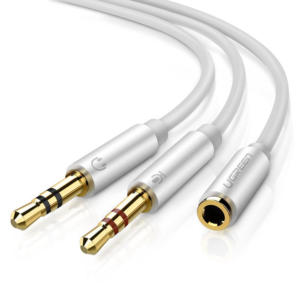 UGreen AV140 - 3.5mm female to 2male (Headphone + Mic) Headset Splitter Cable