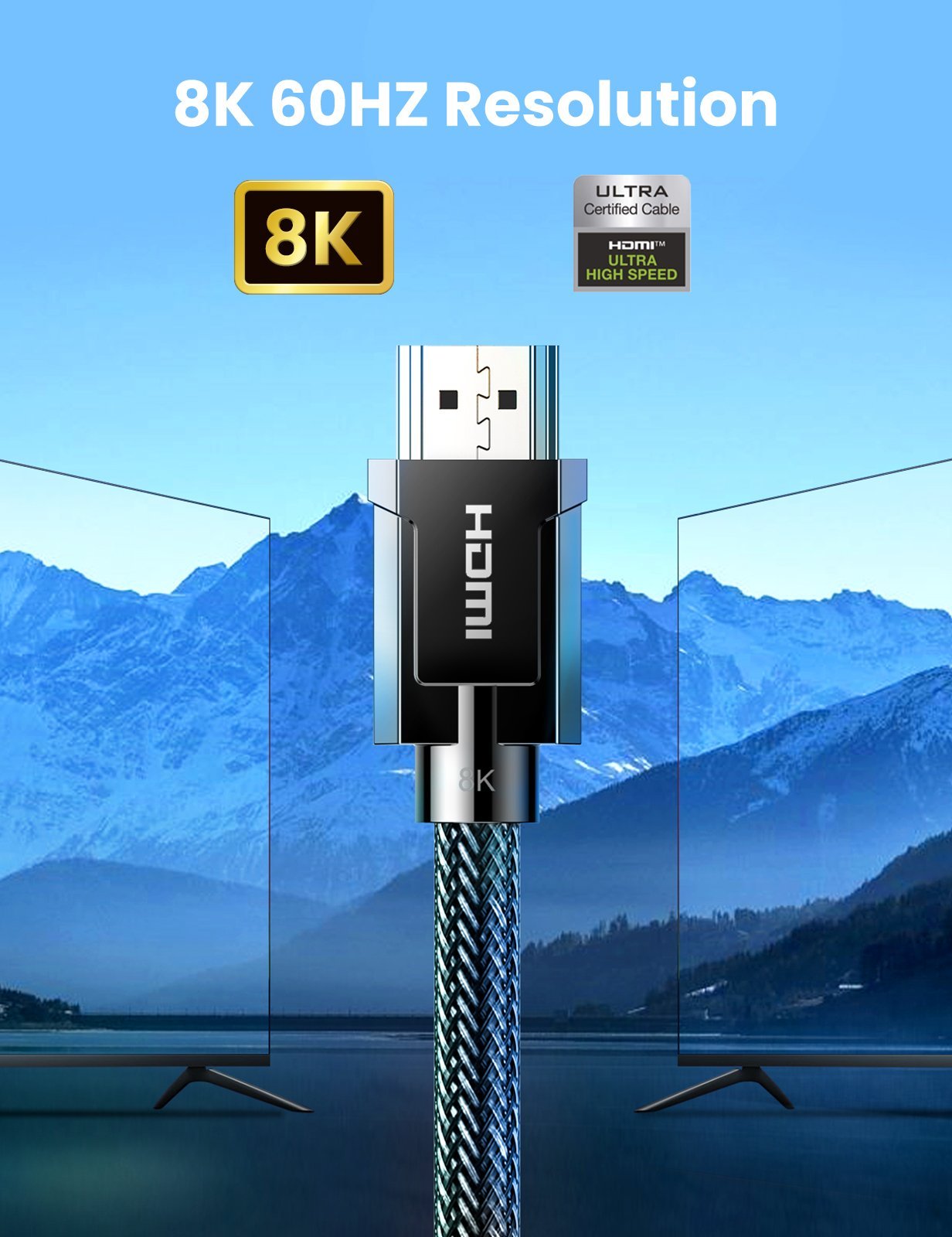 UGREEN 8K HDMI 2.1 Cable - HDMI male to male - HD135