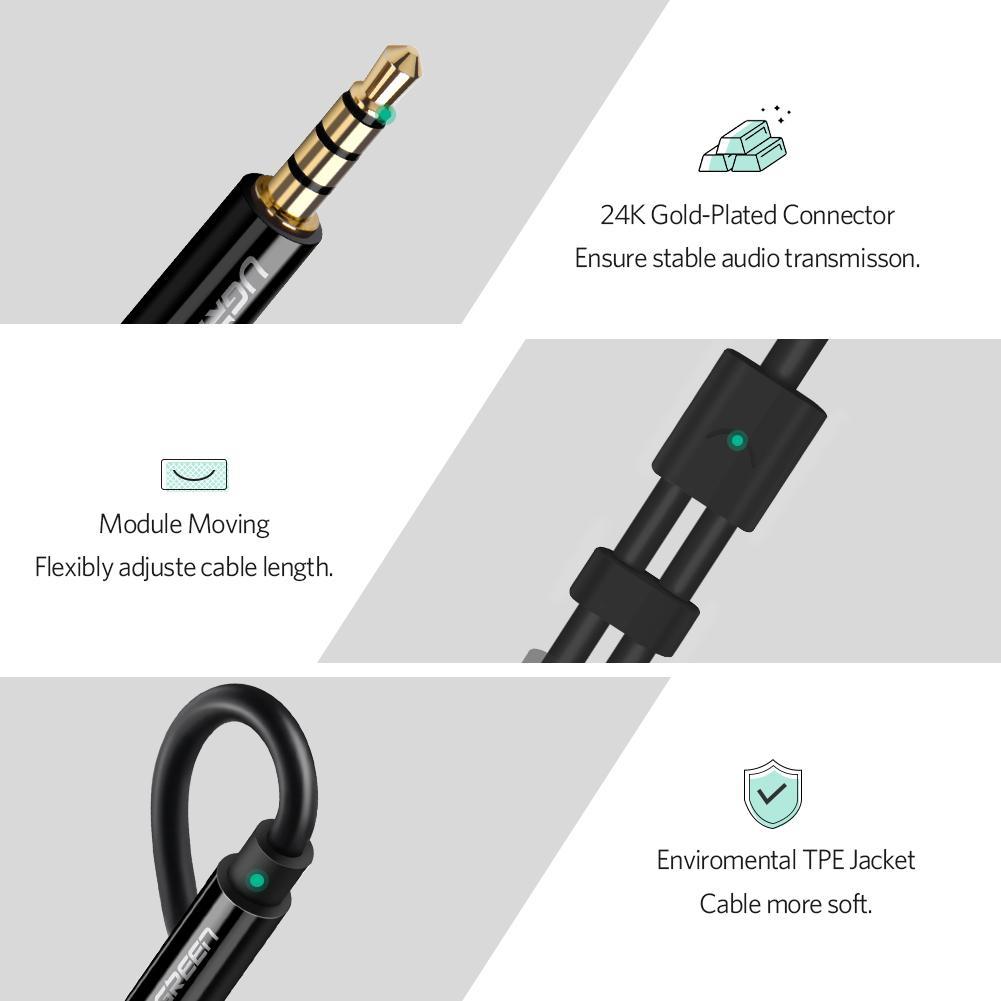 UGreen AV141 - 3.5mm male to 2female (Headphone + Mic) Headset Splitter Cable
