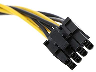 Dual SATA 15pin to 8pin (6+2) male PCIe Power Adapter Cable