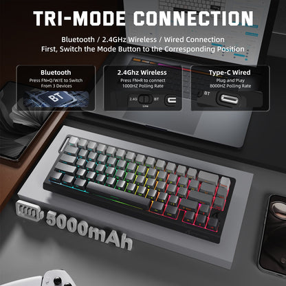 Attack Shark X68 PRO HE - 60% Wireless Magnetic Switch RGB Gaming Keyboard