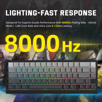 Attack Shark X68 PRO HE - 60% Wireless Magnetic Switch RGB Gaming Keyboard