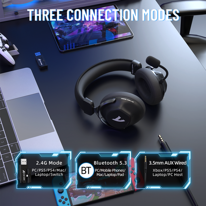 Attack Shark L50 PRO - Tri-Mode Wireless Gaming Headset