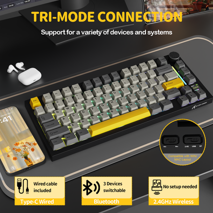 Attack Shark X820 Ultra - 75% Wireless Mechanical RGB Gaming Keyboard