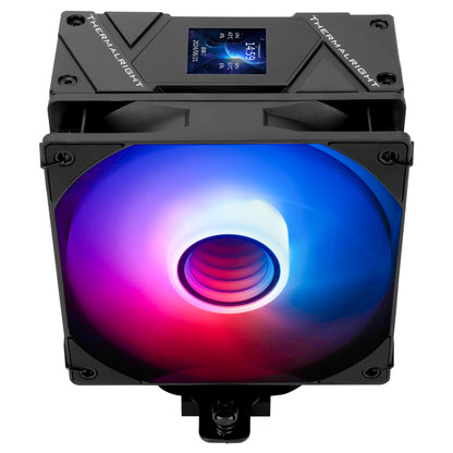 Thermalright Assassin Spirit 120 Vision ARGB BLACK - 120mm AIR CPU Cooler with Screen