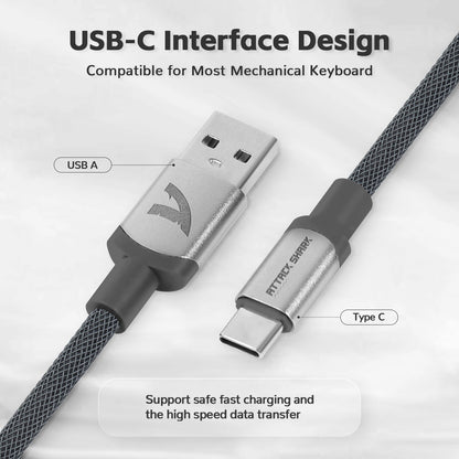 Attack Shark C01PRO Coiled USB-C Cable