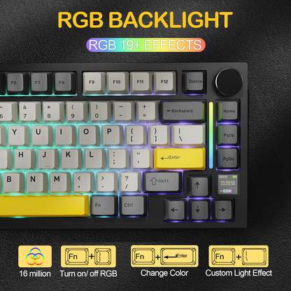 Attack Shark X820 Ultra - 75% Wireless Mechanical RGB Gaming Keyboard