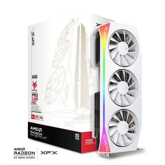 XFX MERCURY AMD Radeon RX 9070XT OC GPU - 16GB GDDR6 Graphics Card