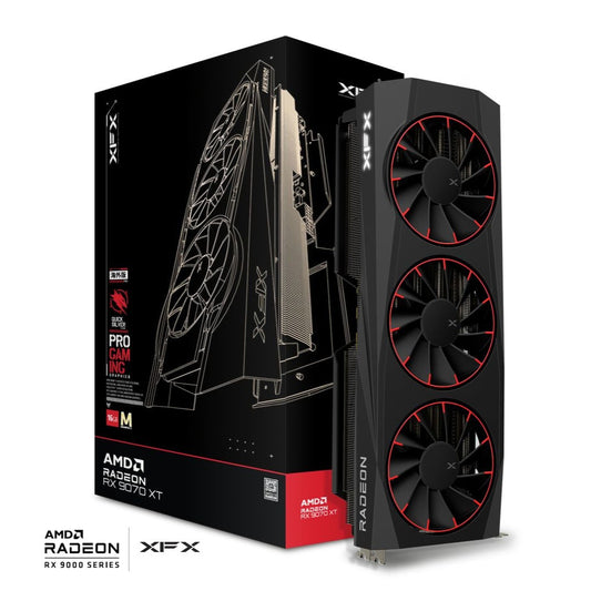 XFX QUICKSILVER AMD Radeon RX 9070XT GPU - 16GB GDDR6 Graphics Card