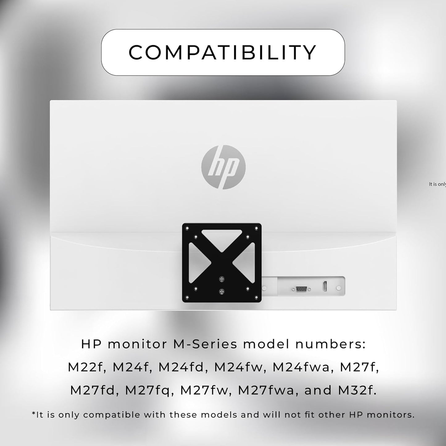 HP Monitor Vesa Mount Adapter - M series (m27f / m24f / m32f)