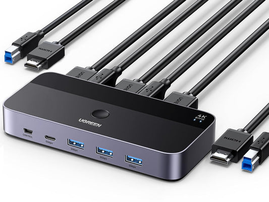 UGREEN HDMI 2.0 KVM Switch - 2 In 1 Out