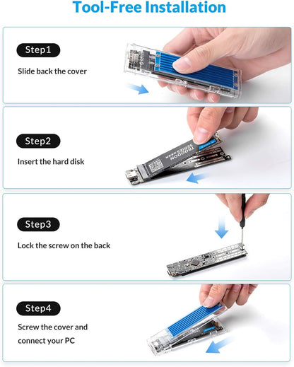 ORICO M.2 SATA and NVME USB-C 3.1 GEN2 SSD Enclosure