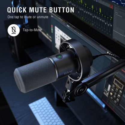 FIFINE Amplitank K688 - USB/XLR Dynamic Microphone for Podcasting