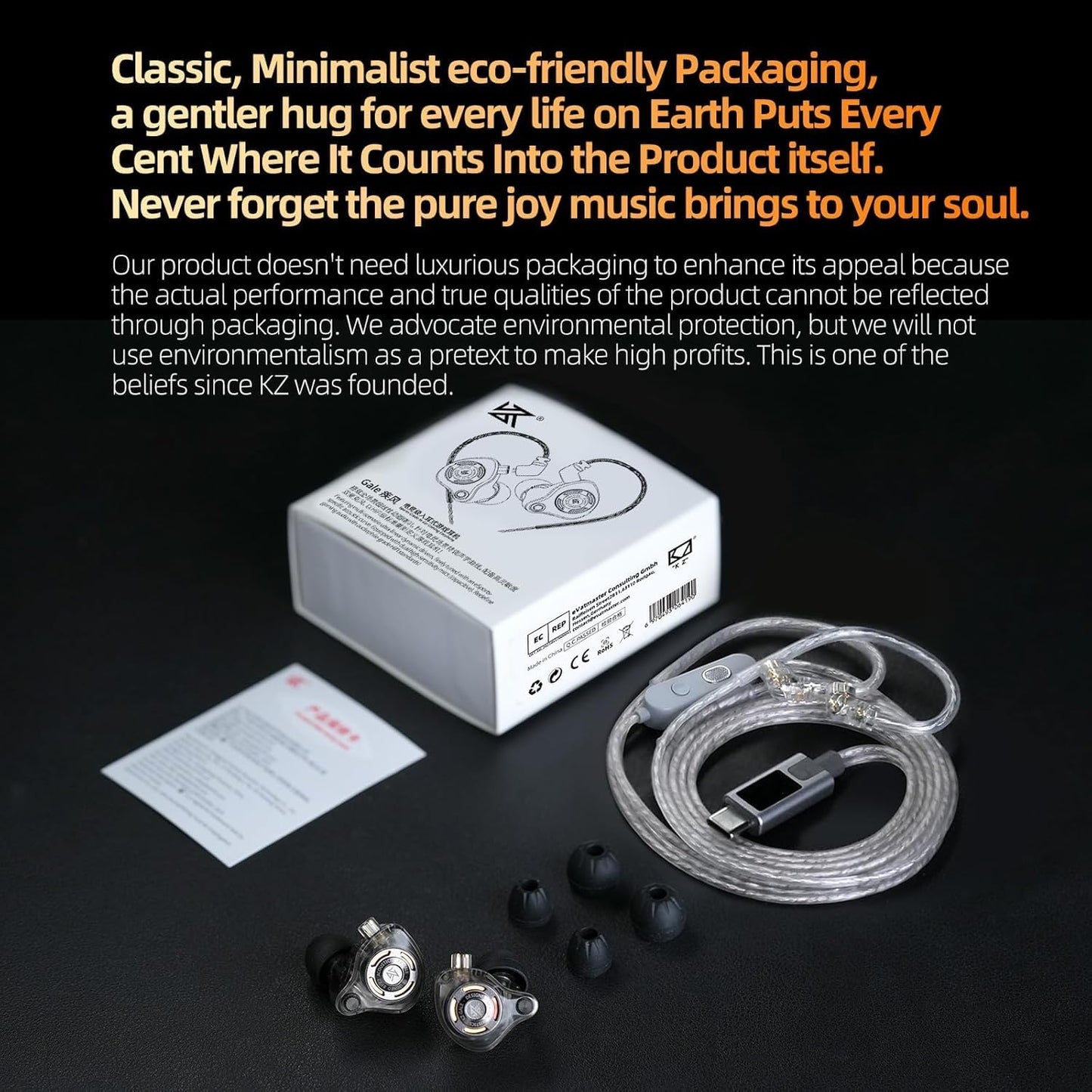 KZ Gale - Single Dynamic Driver Earphones 1DD Gaming IEM