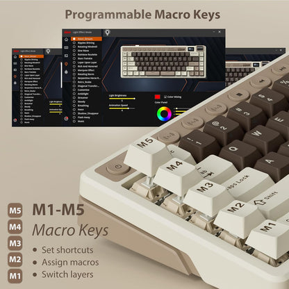 Royal Kludge RK M70 - 75% Wireless/Wired Mechanical RGB Gaming Keyboard