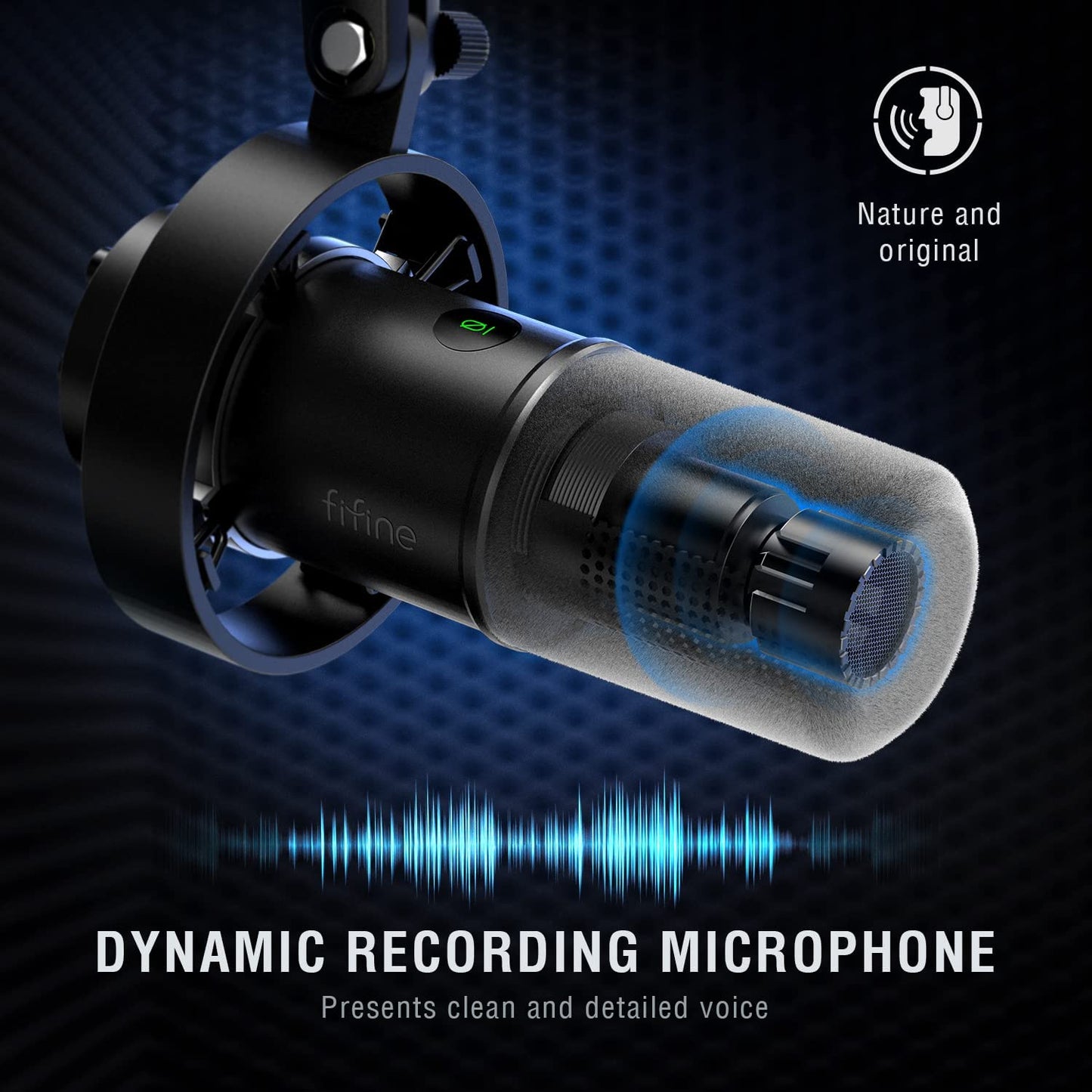 FIFINE Amplitank K688 - USB/XLR Dynamic Microphone for Podcasting